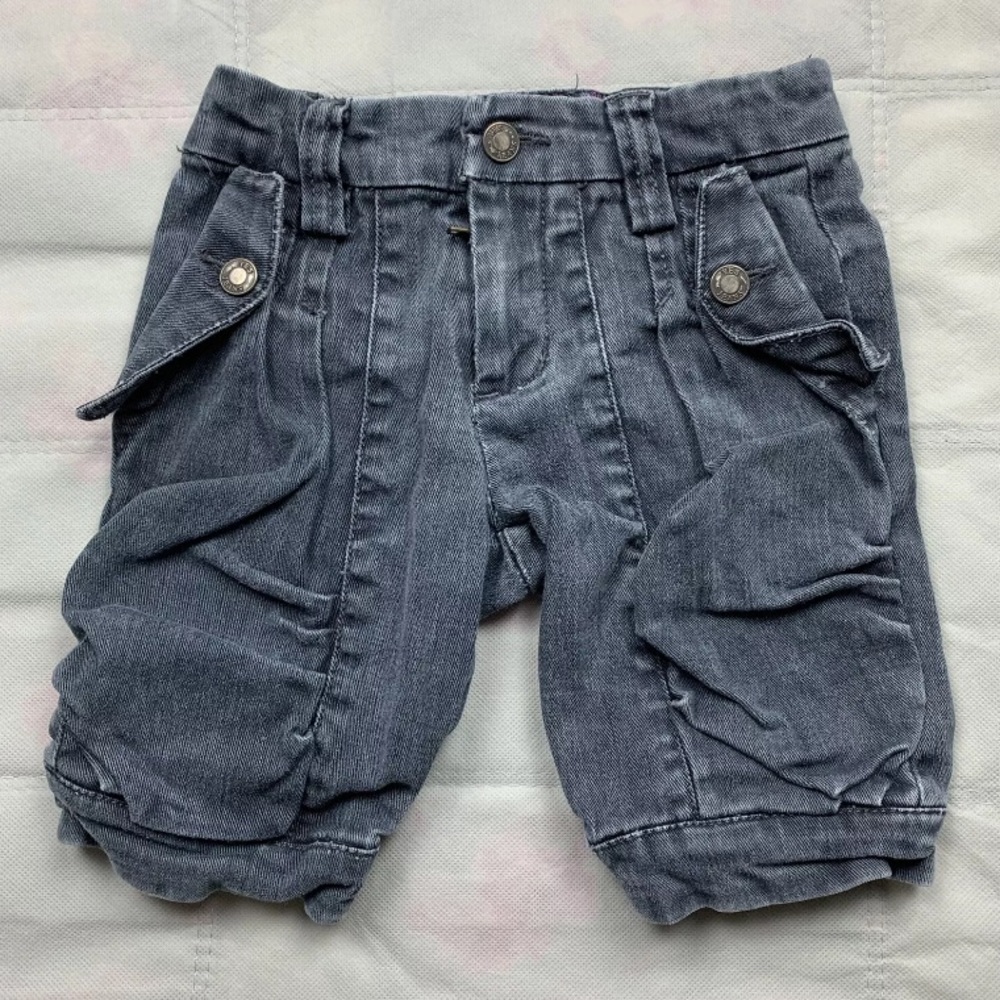 Yes Jeans Girls Denim Shorts Charcoal Light Wash Size 5